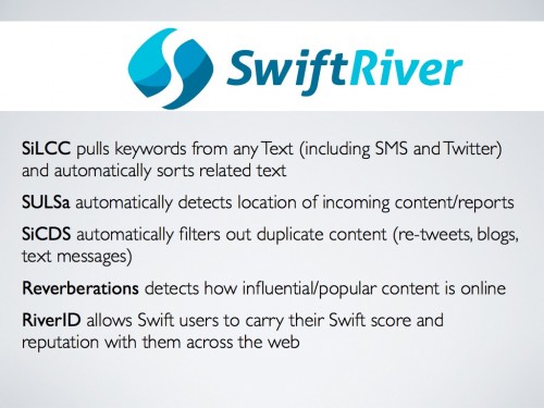 SwiftRiver solutions