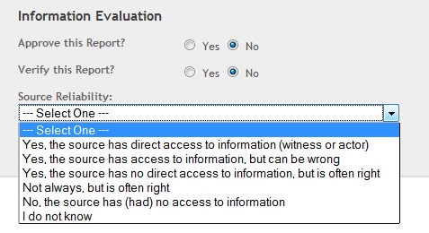 Evaluating Source Reliability