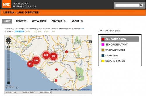 The Norwegian Refugee Council Liberia's instance for land disputes