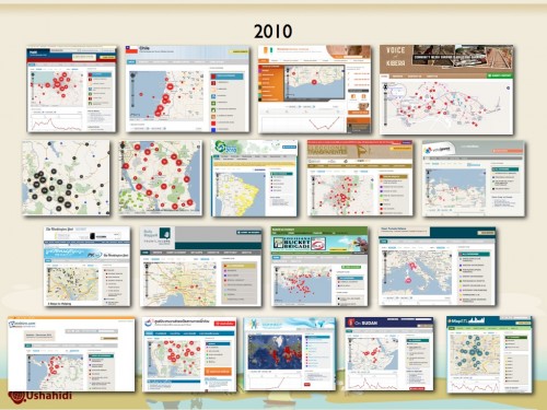 Some of the 2010 Ushahidi deployments