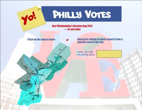 Yo! Philly Votes Mock Landing Page