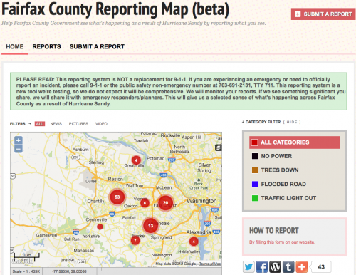 Fairfax County Reporting Map (beta)