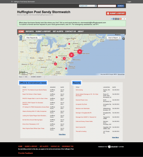 Huffington Post Sandy Stormwatch