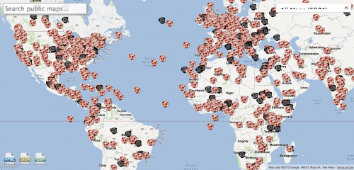 Map of Ushahidi Maps