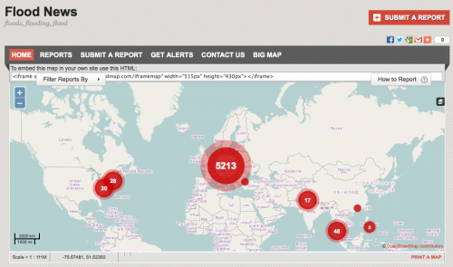 Flood News Crowdmap