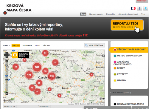 Crisismap screenshot